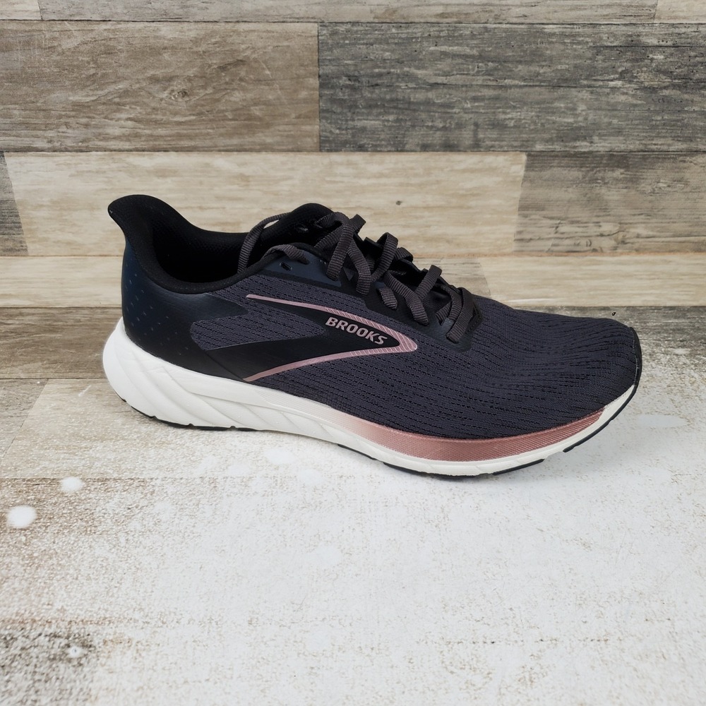 Brooks Anthem 7 Womens Running Shoes Sz 10 B Black Gray Rose Gold Mesh Sneakers
